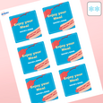 Professional Printed Square Labels