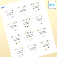 Professional Printed Heart Labels