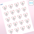 Professional Printed Heart Labels