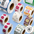 Professional Printed Roll Labels, Square