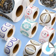 Professional Printed Roll Labels, Round