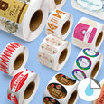 Professional Printed Roll Labels, Oval
