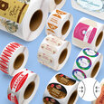 Professional Printed Roll Labels, Oval