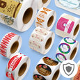 Professional Printed Roll Labels, Oval