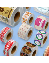 Professional Printed Roll Labels, Oval