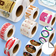 Professional Printed Roll Labels, Oval