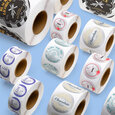 Professional Printed Roll Labels, Round