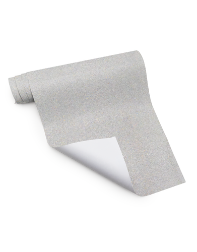 Silver Transparent Glitter Vinyl