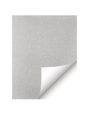 Vinyle transparent à paillettes argent