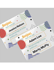 Badges adhésifs et imprimés par des professionnels