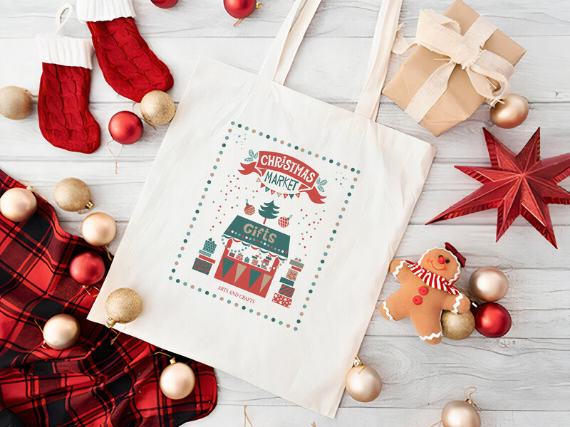 fabric transfer for holiday bag