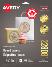  Kraft Brown Round Labels