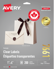  Rectangle Clear Labels with Easy Peel&reg;