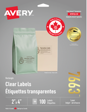  Rectangle Clear Labels with Easy Peel&reg;