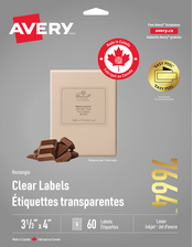  Rectangle Clear Labels with Easy Peel&reg;