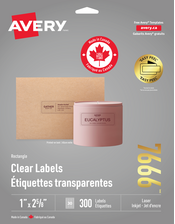  Rectangle Clear Labels with Easy Peel&reg;