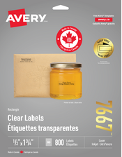  Rectangle Clear Labels with Easy Peel&reg;